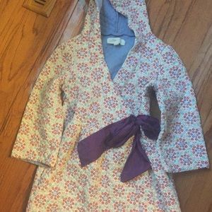 Anthropologie Lilka quilted 3/4 sleeve wrap dress